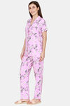 Coucou Woven Printed Pyjama Set - Pink Lady — thumbnail 2